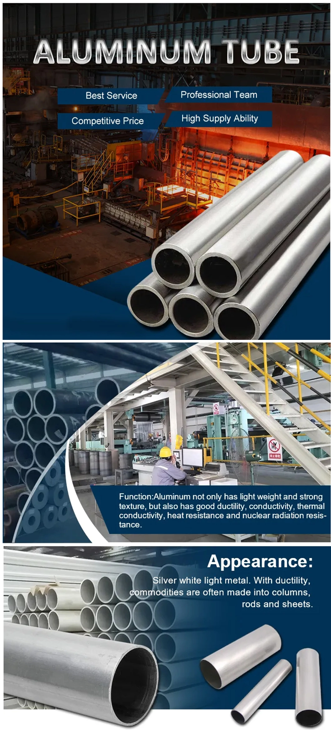 Factory Wholesale/201/304/304L/316/316L/310S/309S/409/904/430/6061/Stainless Steel Pipe/Carbon Steel Pipe/Galvanized Pipe/Aluminum Pipe/Brass Pipe/Copper Pipe